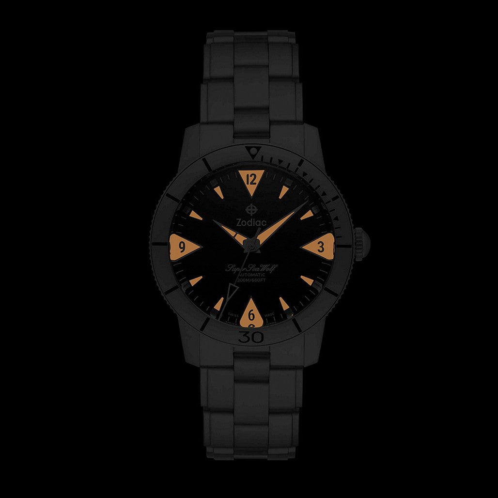 Zodiac Super Sea Wolf 53 Skin Automatic Stainless Steel Watch