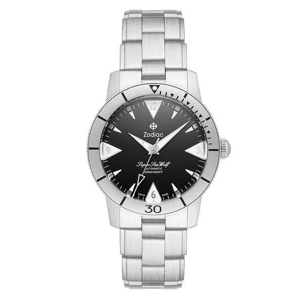 Zodiac Super Sea Wolf 53 Skin Automatic Stainless Steel Watch