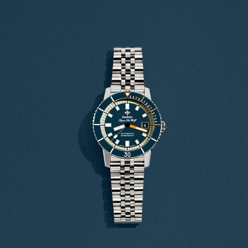 Zodiac Super Sea Wolf Automatic Stainless Steel Watch #ZO9266 lifestyle