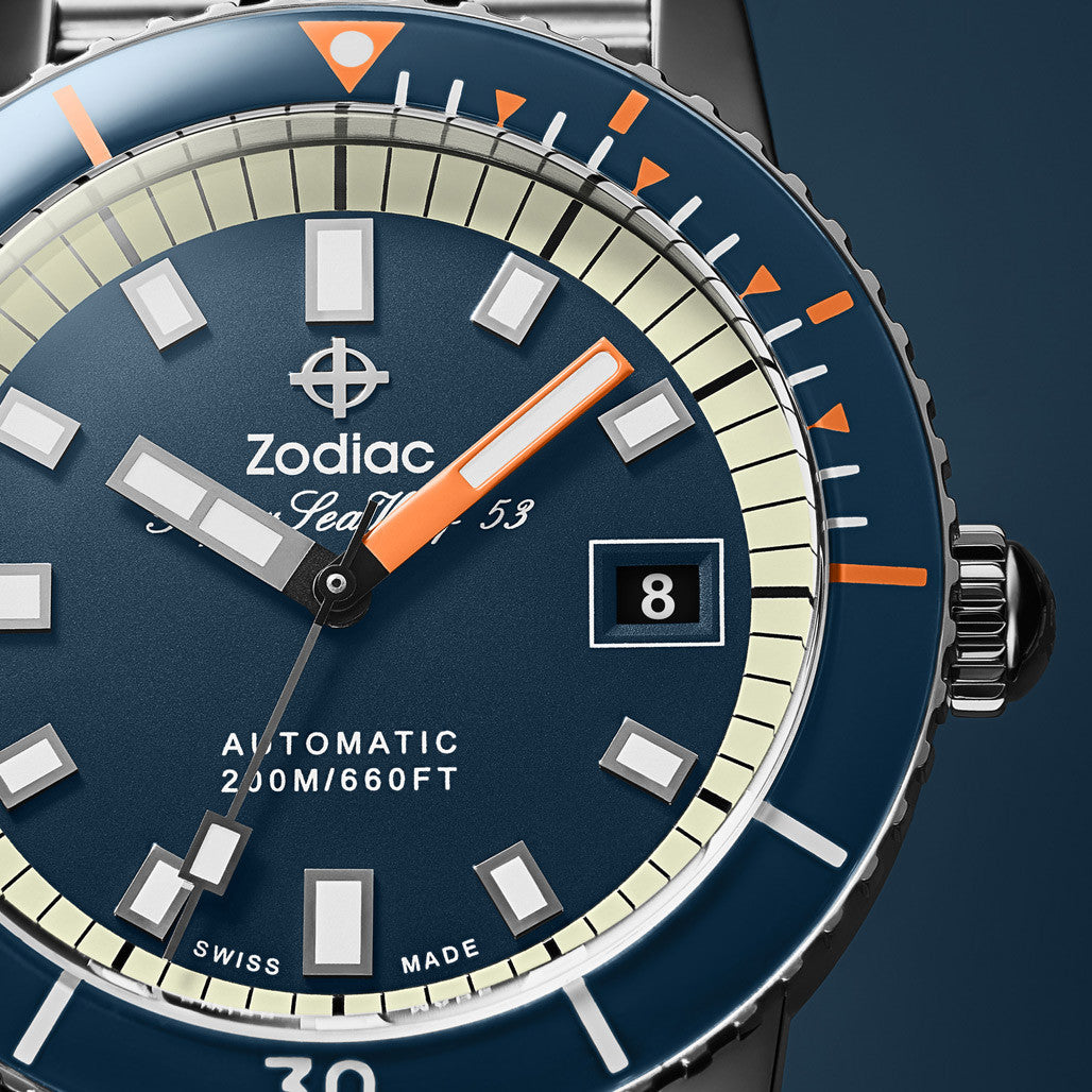 Zodiac Super Sea Wolf Automatic Stainless Steel Watch #ZO9266