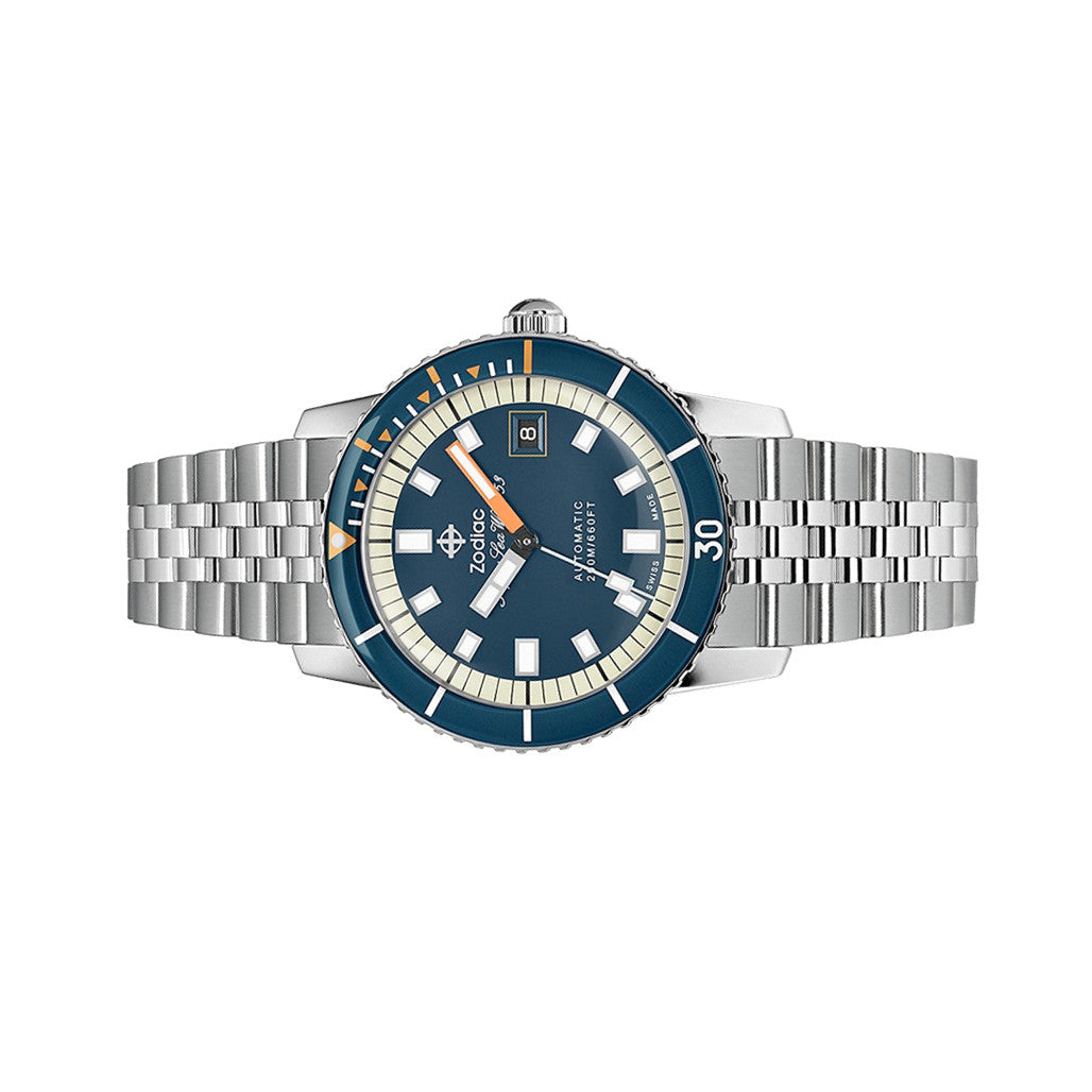 Zodiac Super Sea Wolf Automatic Stainless Steel Watch #ZO9266