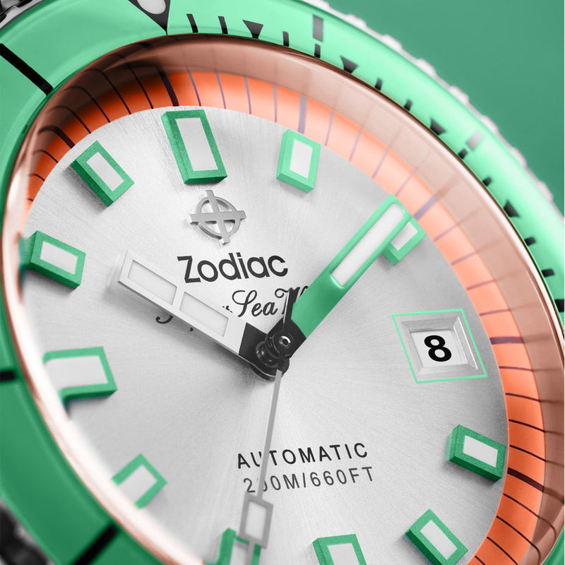 Zodiac Super Sea Wolf Automatic Stainless Steel Watch #ZO9269 dial