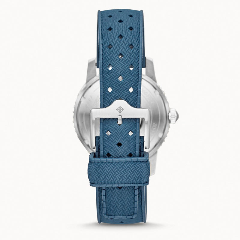 Zodiac Super Sea Wolf Automatic Blue Rubber Watch #ZO9270 backZodiac Super Sea Wolf Automatic Blue Rubber Watch #ZO9270 back