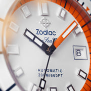 Zodiac Super Sea Wolf Automatic Blue Rubber Watch #ZO9270 dial