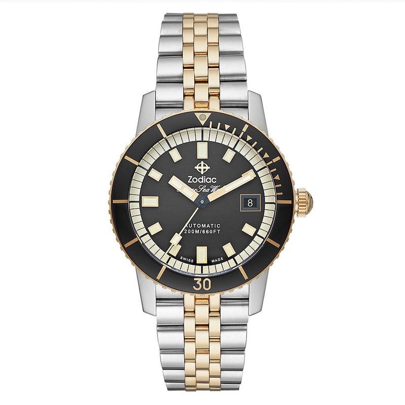 Zodiac Super Sea Wolf Automatic Stainless Steel Watch #ZO9271 zoom
