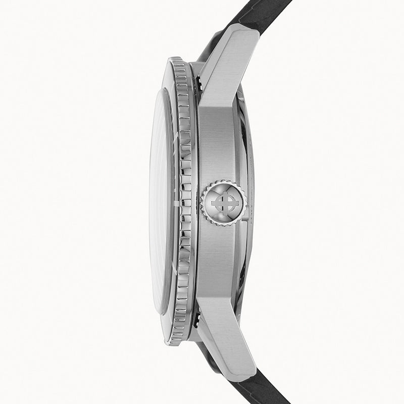 Zodiac Super Sea Wolf 53 Compression Automatic Black Rubber Watch #ZO9275 crown