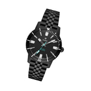 Zodiac Super Sea Wolf 53 Compression Automatic Black Stainless Steel Watch #ZO9276 tilt