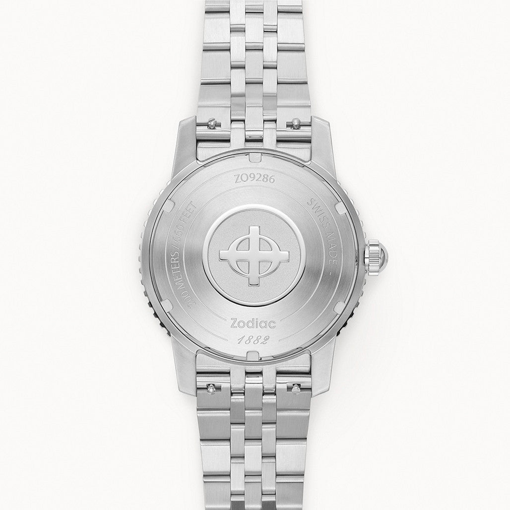 Zodiac Super Sea Wolf 53 Compression Automatic Stainless Steel