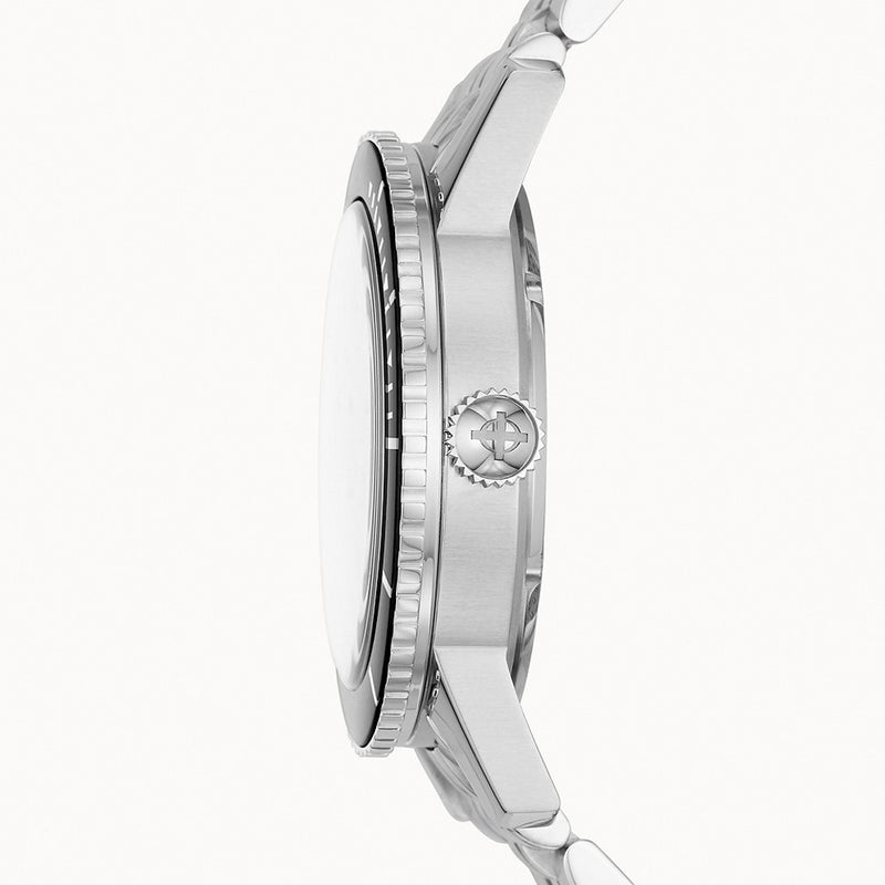 Zodiac Super Sea Wolf 53 Compression Automatic Stainless Steel Watch #ZO9286 crown