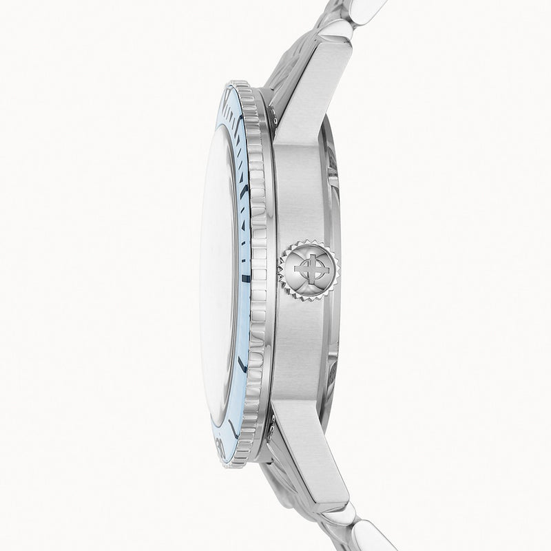 Zodiac Super Sea Wolf 53 Compression Automatic Stainless Steel Watch #ZO9287 crown