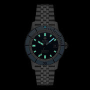 Zodiac Super Sea Wolf 53 Compression Automatic Stainless Steel Watch #ZO9287 lume