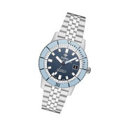 Zodiac Super Sea Wolf 53 Compression Automatic Stainless Steel Watch #ZO9287 tilt