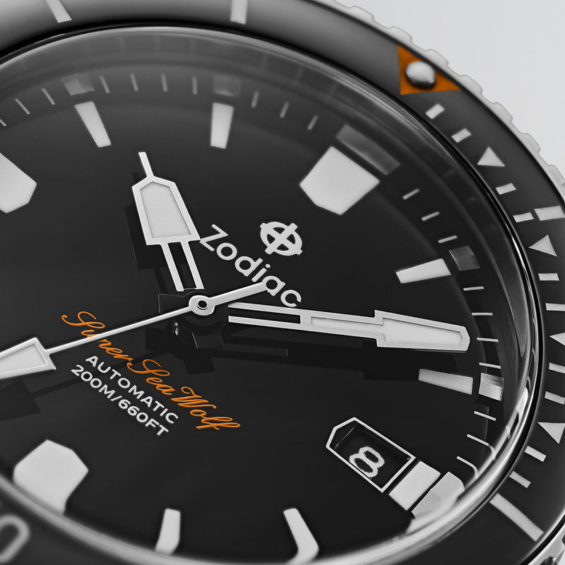 Zodiac Super Sea Wolf 53 Compression Automatic Stainless Steel Watch #ZO9288 dial