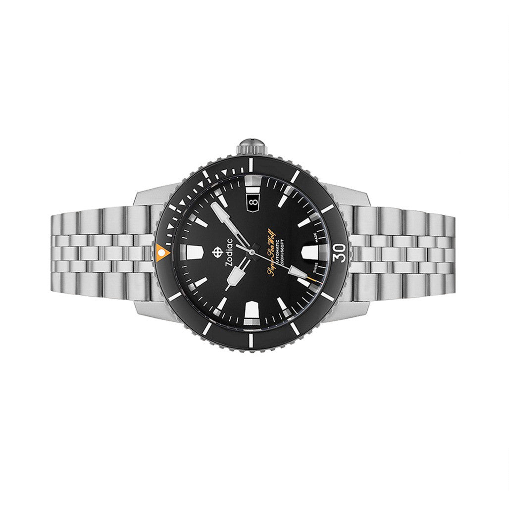 Zodiac Super Sea Wolf 53 Compression Automatic Stainless Steel