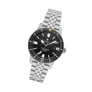 Zodiac Super Sea Wolf 53 Compression Automatic Stainless Steel Watch #ZO9288 tilt