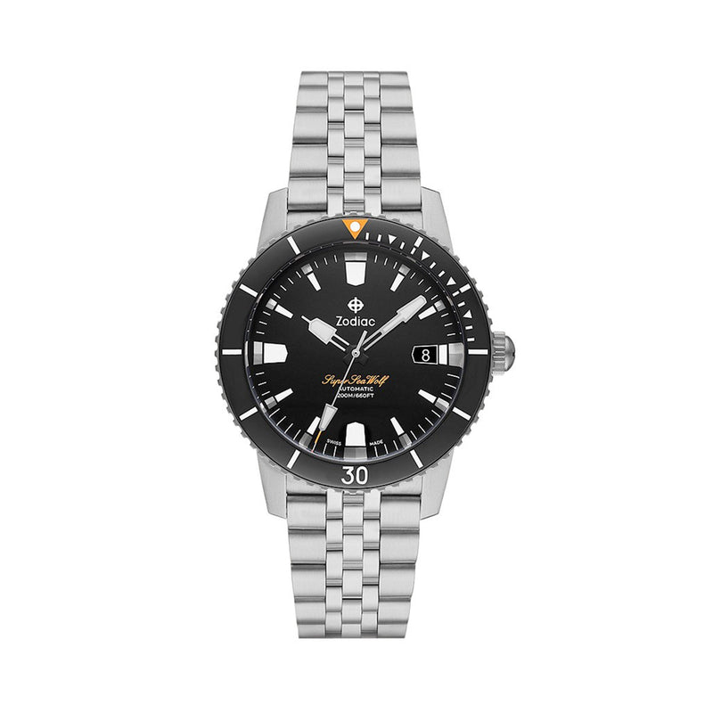 Zodiac Super Sea Wolf 53 Compression Automatic Stainless Steel Watch #ZO9288