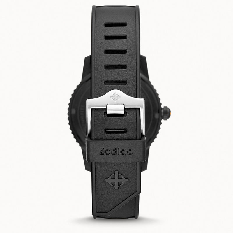 Zodiac Super Sea Wolf 53 Compression Automatic Black Rubber Watch #ZO9289 back