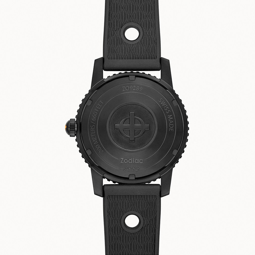 レア★BORN Zepp DiverCity SUPER BLACK MARK… Zodiac Super Sea Wolf 53 Compression Automatic Black Rubber Watch