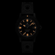 Zodiac Super Sea Wolf 53 Compression Automatic Black Rubber Watch #ZO9289 lume