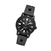 Zodiac Super Sea Wolf 53 Compression Automatic Black Rubber Watch #ZO9289 tilt
