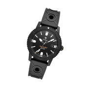 Zodiac Super Sea Wolf 53 Compression Automatic Black Rubber Watch #ZO9289 tilt