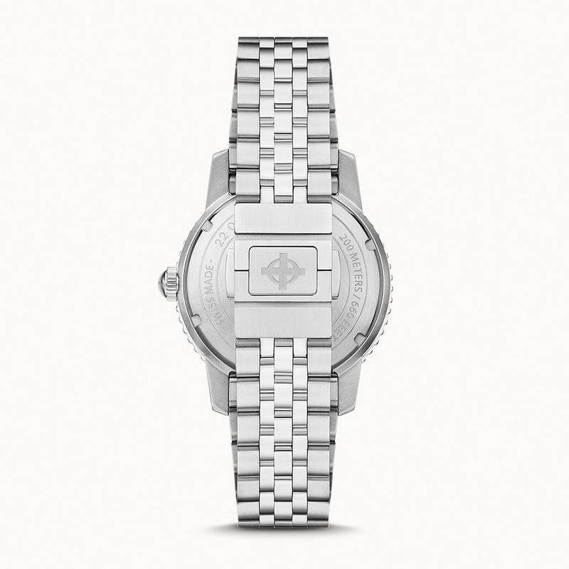 Zodiac Super Sea Wolf Compression Automatic Stainless Steel Watch #ZO9291 back