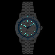 Zodiac Super Sea Wolf Compression Automatic Stainless Steel Watch #ZO9291 lume