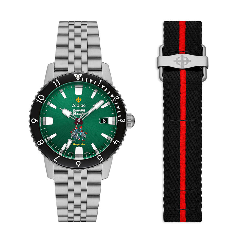 Zodiac Super Sea Wolf Rowing Blazers x Harrys Bar x Zodiac Tricollaboration Limited Edition #ZO9294 extra strap