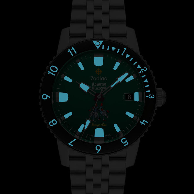 Zodiac Super Sea Wolf Rowing Blazers x Harrys Bar x Zodiac Tricollaboration Limited Edition #ZO9294 lime
