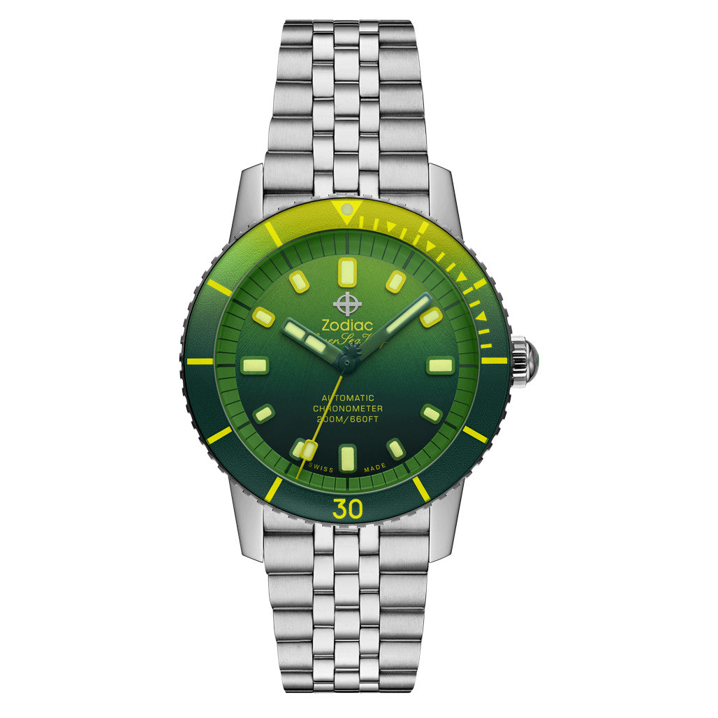 朝日の虎 Zodiac Super Sea Wolf Pineapple Dream Automatic Dive Watch #ZO9295