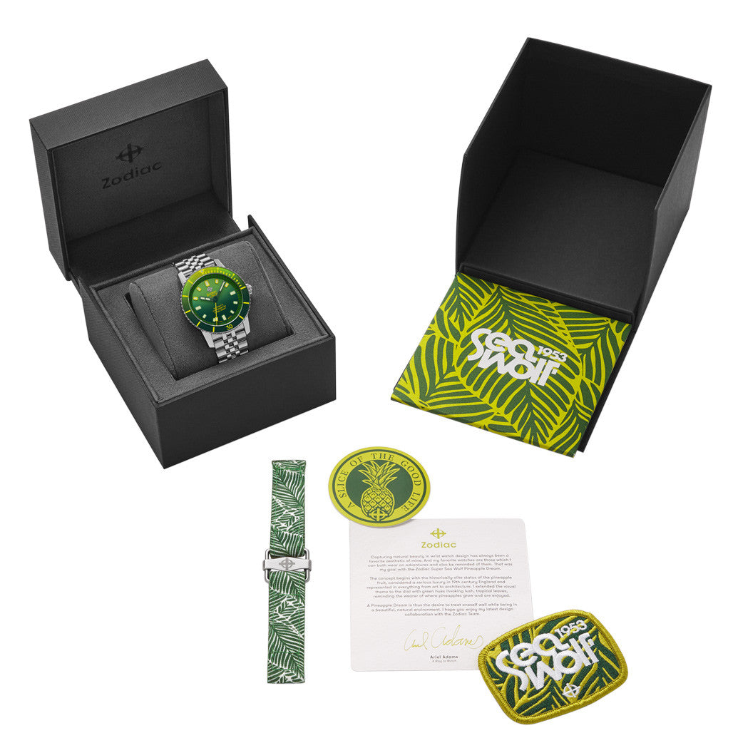 Zodiac Super Sea Wolf Pineapple Dream Automatic Dive Watch #ZO9295