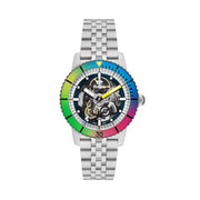 Zodiac Super Sea Wolf Automatic Skeleton Watch with Rainbow Bezel #ZO9298