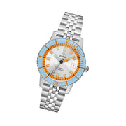 Zodiac Super Sea Wolf Compression Automatic Stainless Steel Watch #ZO9304 tilt
