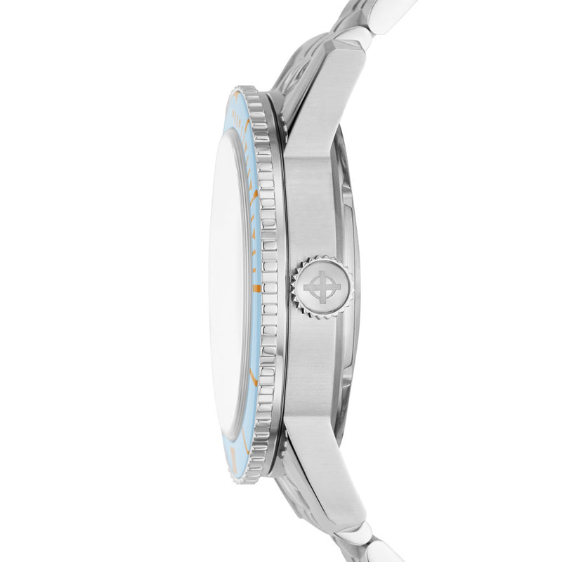 Zodiac Super Sea Wolf Compression Automatic Stainless Steel Watch #ZO9304 crown