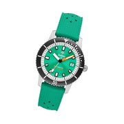 Zodiac Super Sea Wolf Automatic Sea Foam Green Watch with Rubber Strap #ZO9305 tilt