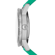 Zodiac Super Sea Wolf Automatic Sea Foam Green Watch with Rubber Strap #ZO9305 crown
