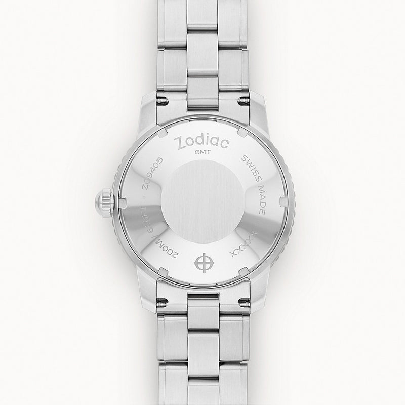Zodiac Super Sea Wolf GMT Automatic Stainless Steel Watch #ZO9405 back
