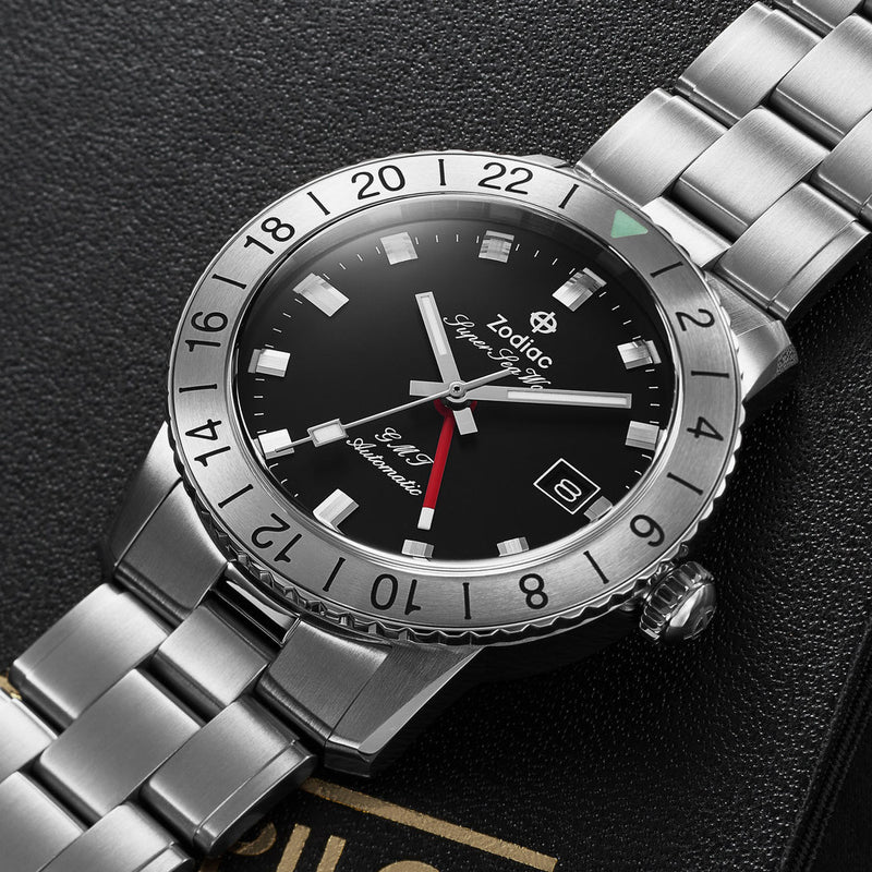 Zodiac Super Sea Wolf GMT Automatic Stainless Steel Watch #ZO9405 lifestyle