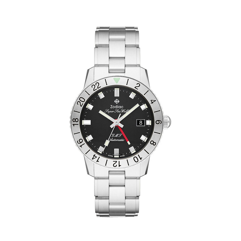 Zodiac Super Sea Wolf GMT Automatic Stainless Steel Watch #ZO9405