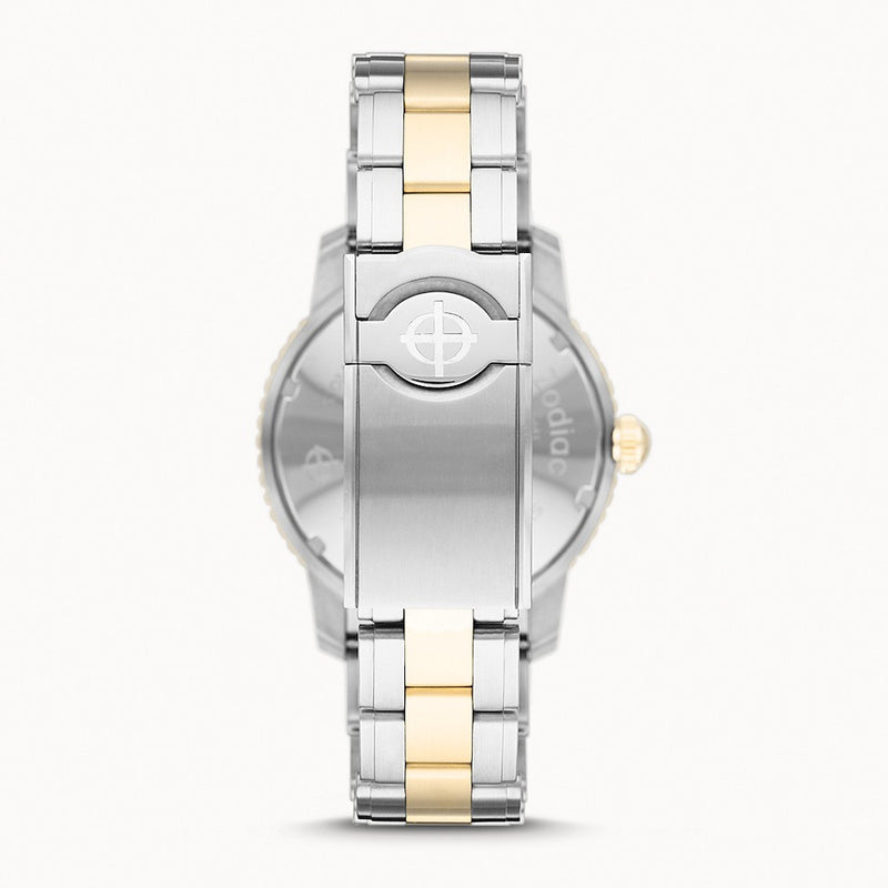 Zodiac Super Sea Wolf GMT Automatic Two-Tone Stainless Steel Watch #ZO9406 back
