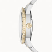 Zodiac Super Sea Wolf GMT Automatic Two-Tone Stainless Steel Watch #ZO9406 crown