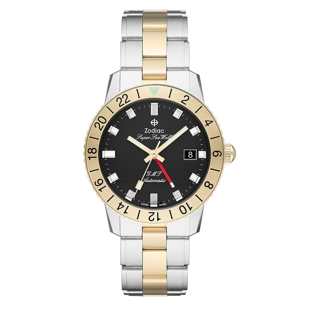 Zodiac Super Sea Wolf GMT Automatic Two-Tone Stainless Steel Watch