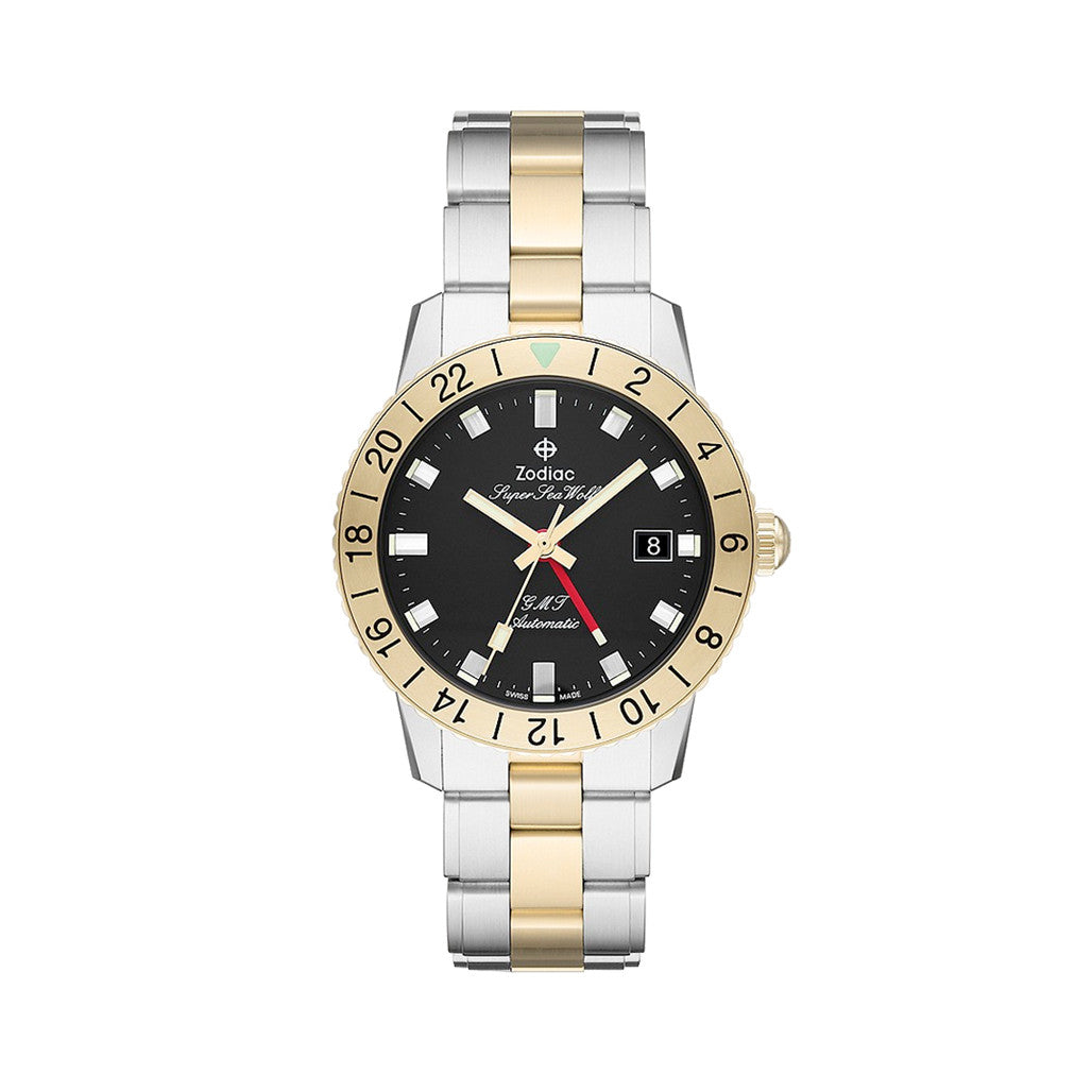 Zodiac Super Sea Wolf GMT Automatic Two-Tone Stainless Steel Watch