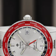 Zodiac Limited Edition Super Sea Wolf World Time Automatic Stainless Steel Watch #ZO9410 lifestyle