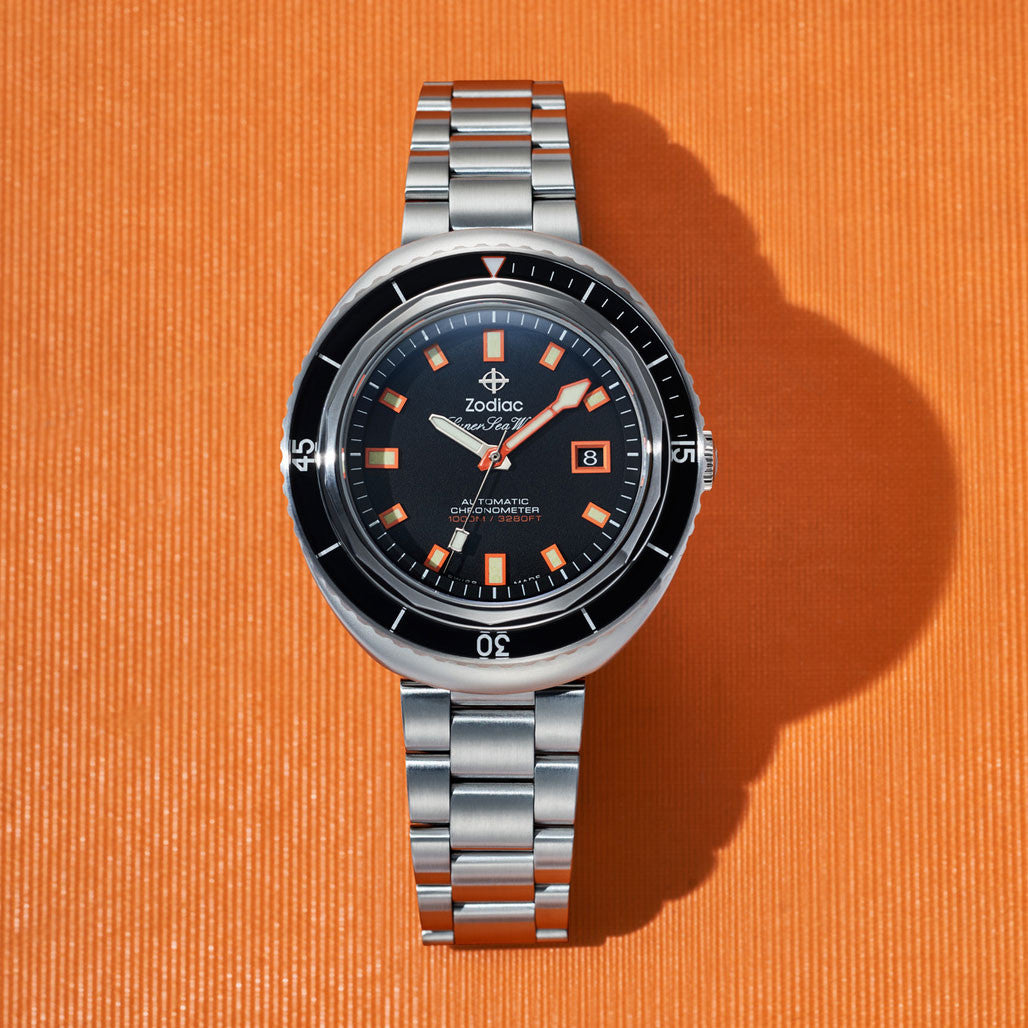 Zodiac Super Sea Wolf 68 Saturation Automatic Stainless Steel