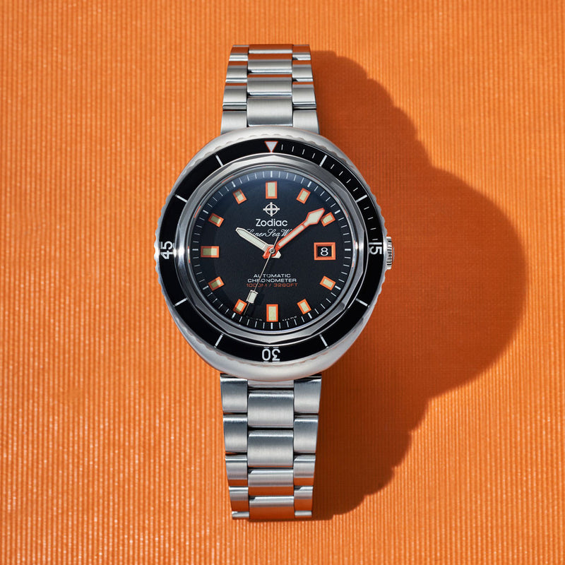 Zodiac Super Sea Wolf 68 Saturation Automatic Stainless Steel Watch #ZO9509 lifestyle