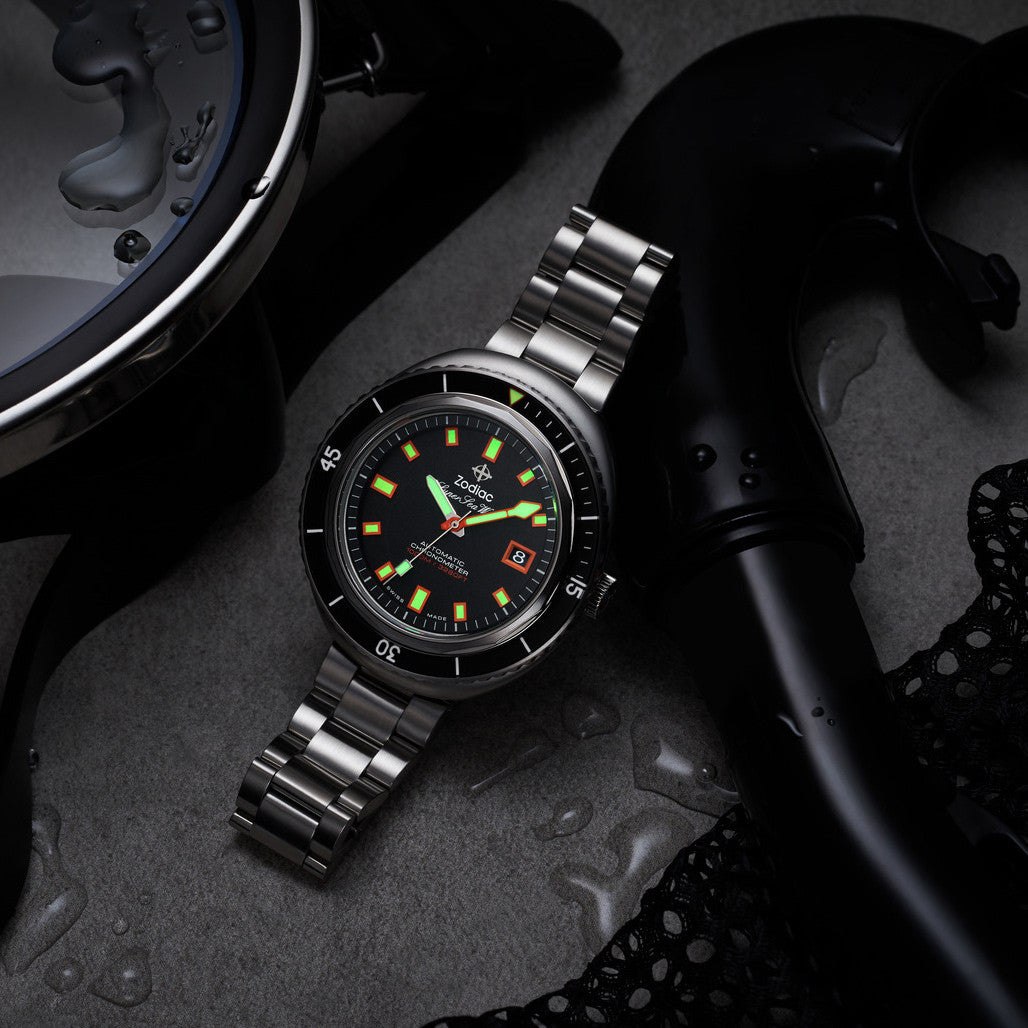 Zodiac Super Sea Wolf 68 Saturation Automatic Stainless Steel
