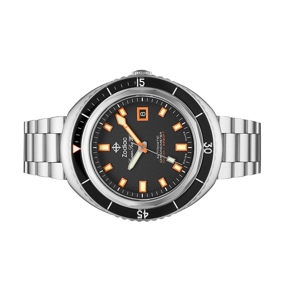 Zodiac Super Sea Wolf 68 Saturation Automatic Stainless Steel