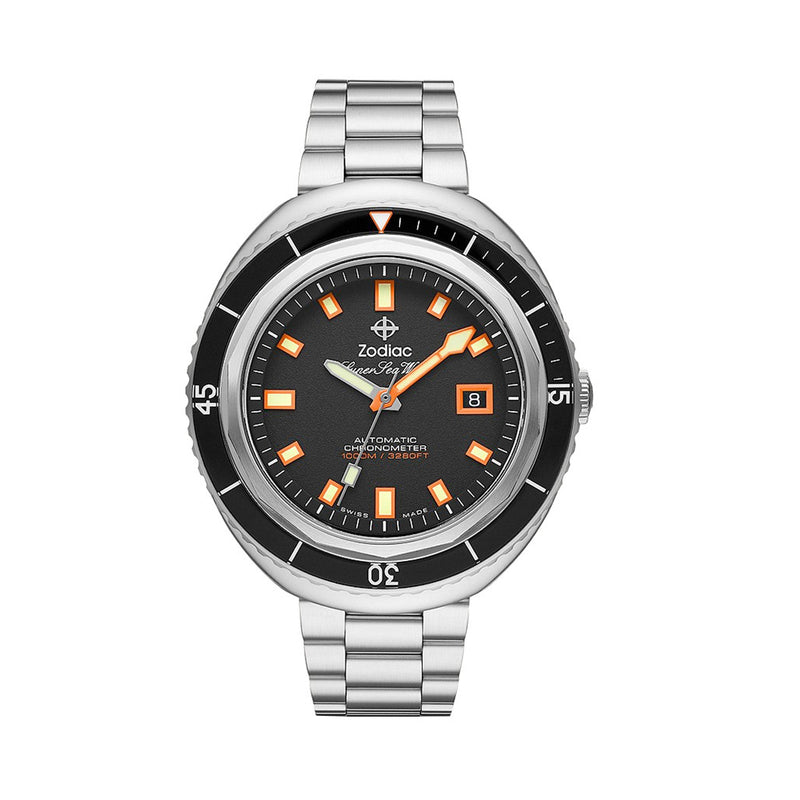 Zodiac Super Sea Wolf 68 Saturation Automatic Stainless Steel Watch #ZO9509