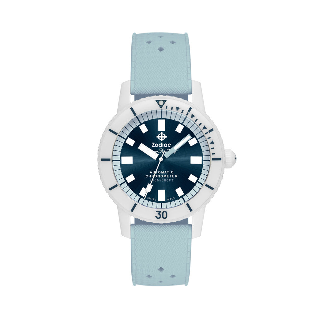 妖精のブランコウォーターブルー Zodiac Super Seawolf Ceramic COSC Automatic Dive Watch with Blue
